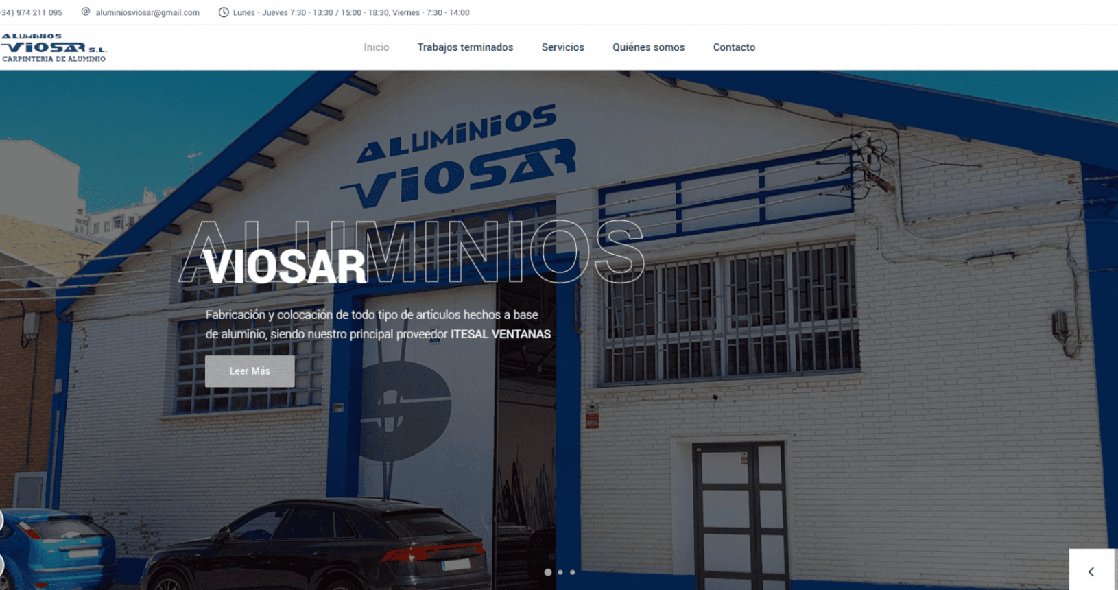 Web de Aluminios Viosar