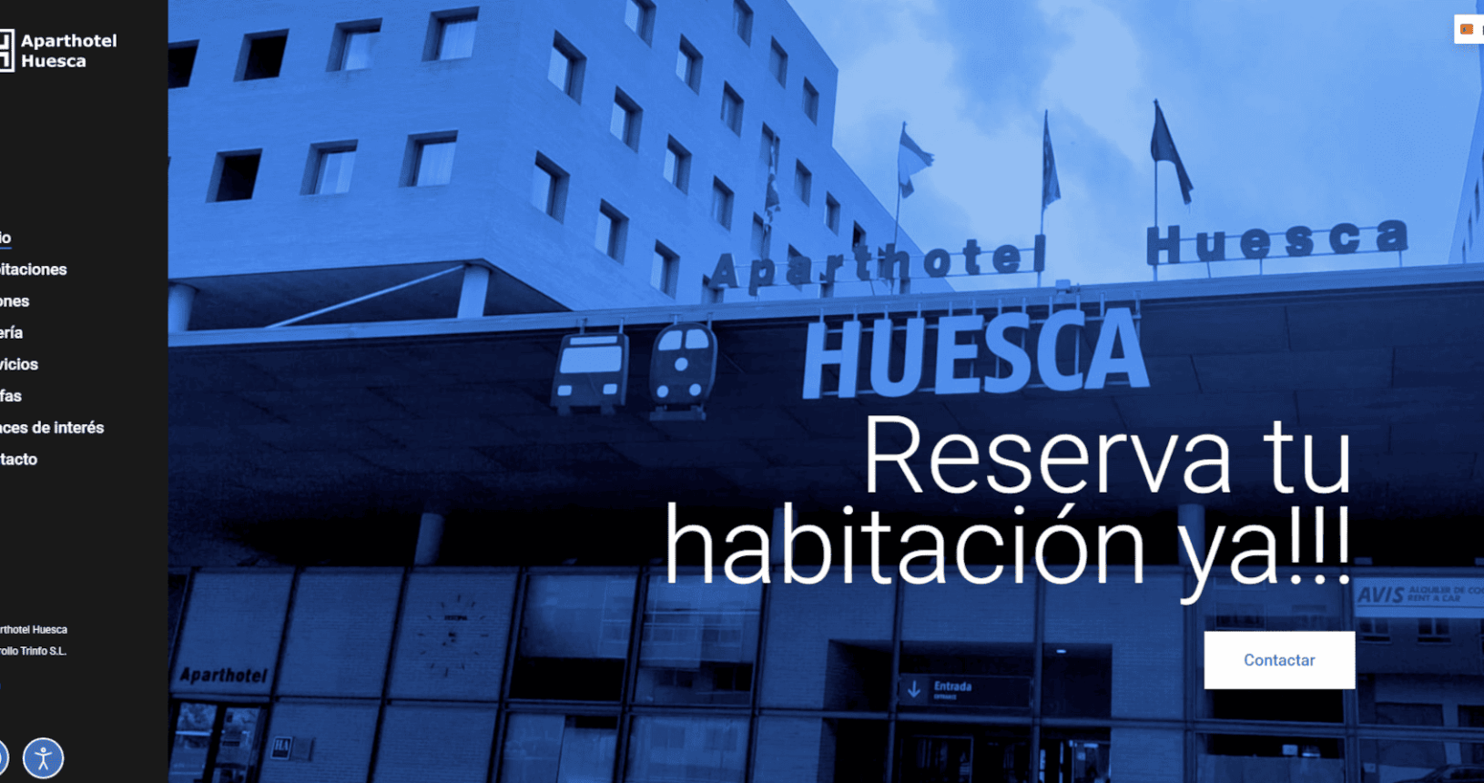 Web de Aparthotel Huesca