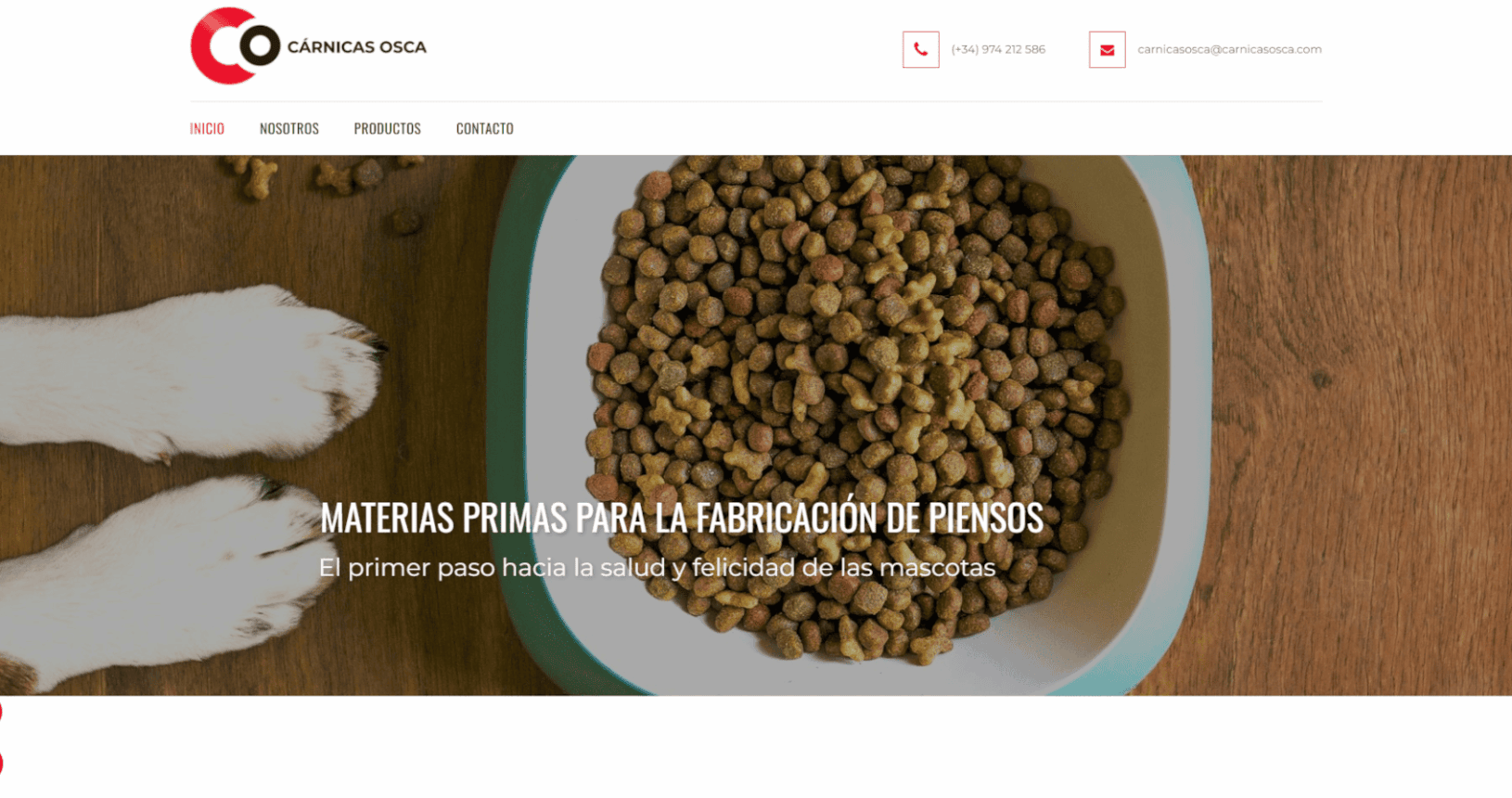 Web de Cárnicas Osca
