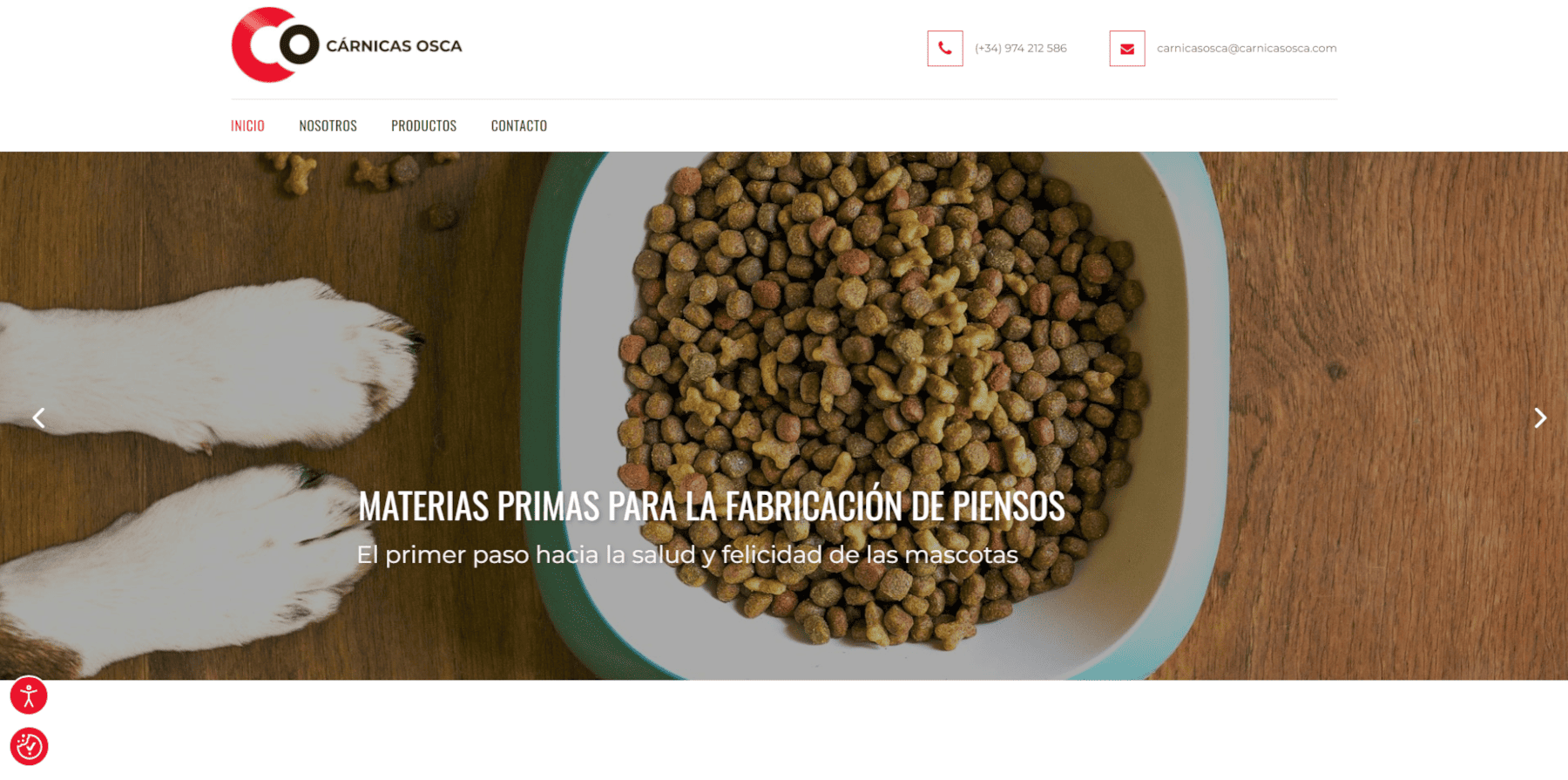 Web de Cárnicas Osca