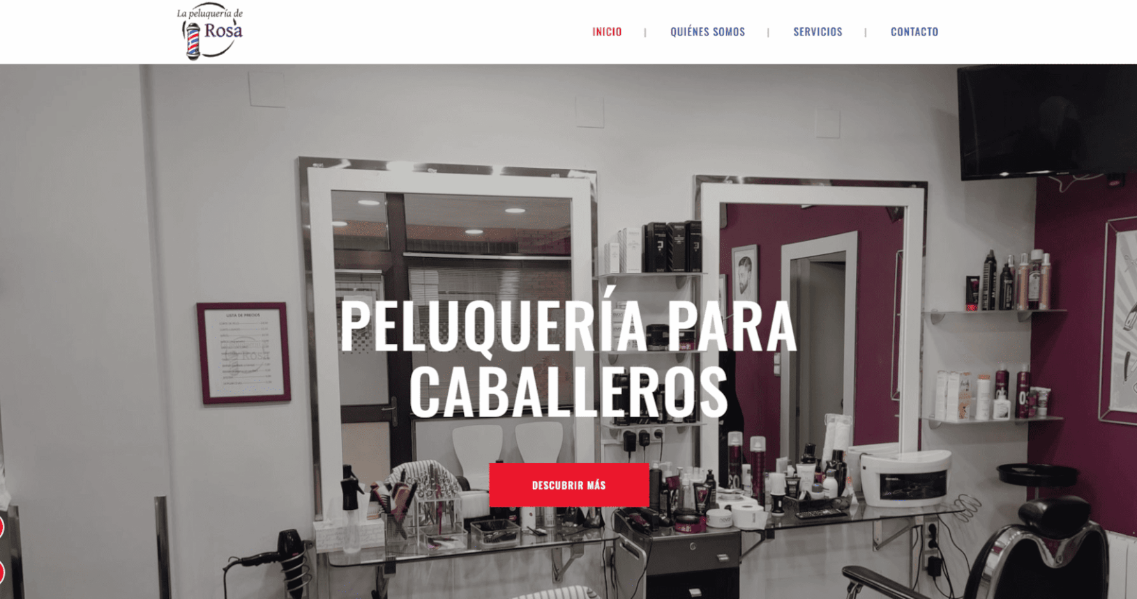 Web de la peluquería de Rosa