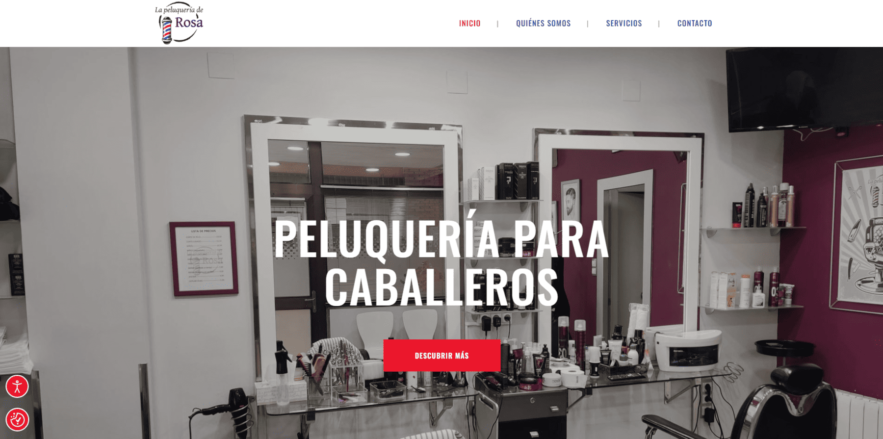 Web de la peluquería de Rosa