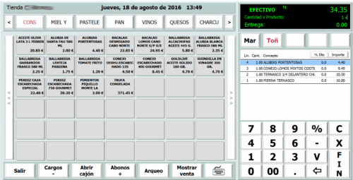 Programa SuGestión TPV táctil